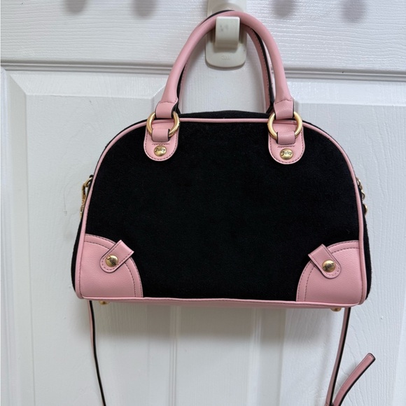 NWT Juicy Couture Juicy Lovers Club Bowler in Black/Pink - Picture 6 of 10